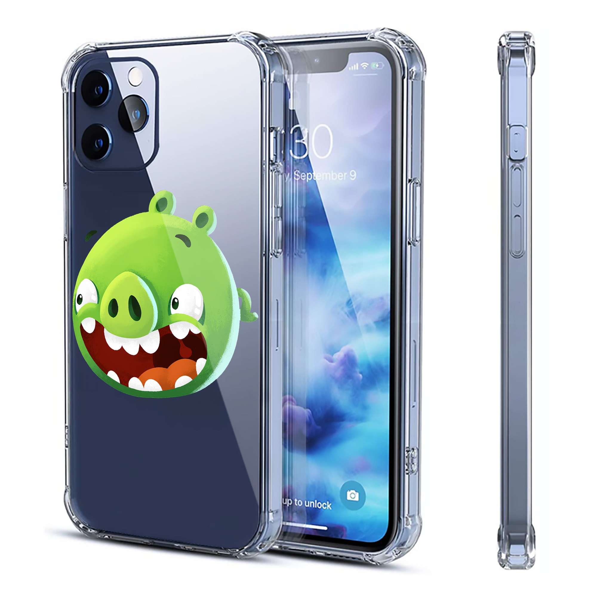 （画像用） Angry Birds アングリーバード 【iPhone 12シリーズ対応】透明スマホケース（クリアソフトケース）